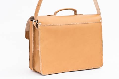 Leder - Aktentasche 40 cm - Natur - Picture: a1