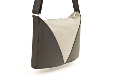 Olbrish b Lederhandtaschen Akkordeon 15704 - Picture: a5-schwarz-grau