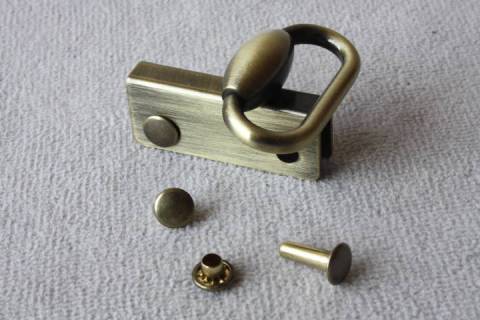 Griffhalter - Riemenhalter 25 mm 341-A Altmessing - Picture: a1